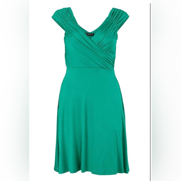 👗Venus Draped Front Dress, size M 8-10, color black - Picture 3 of 7